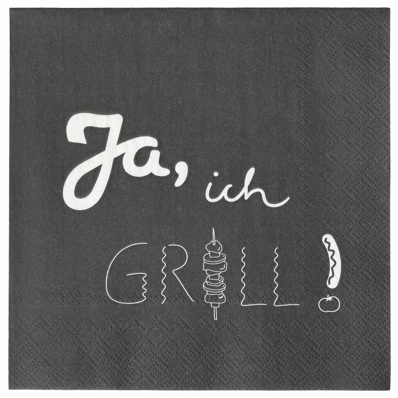 SERVIETTEN ''Ja, ich Grill!''