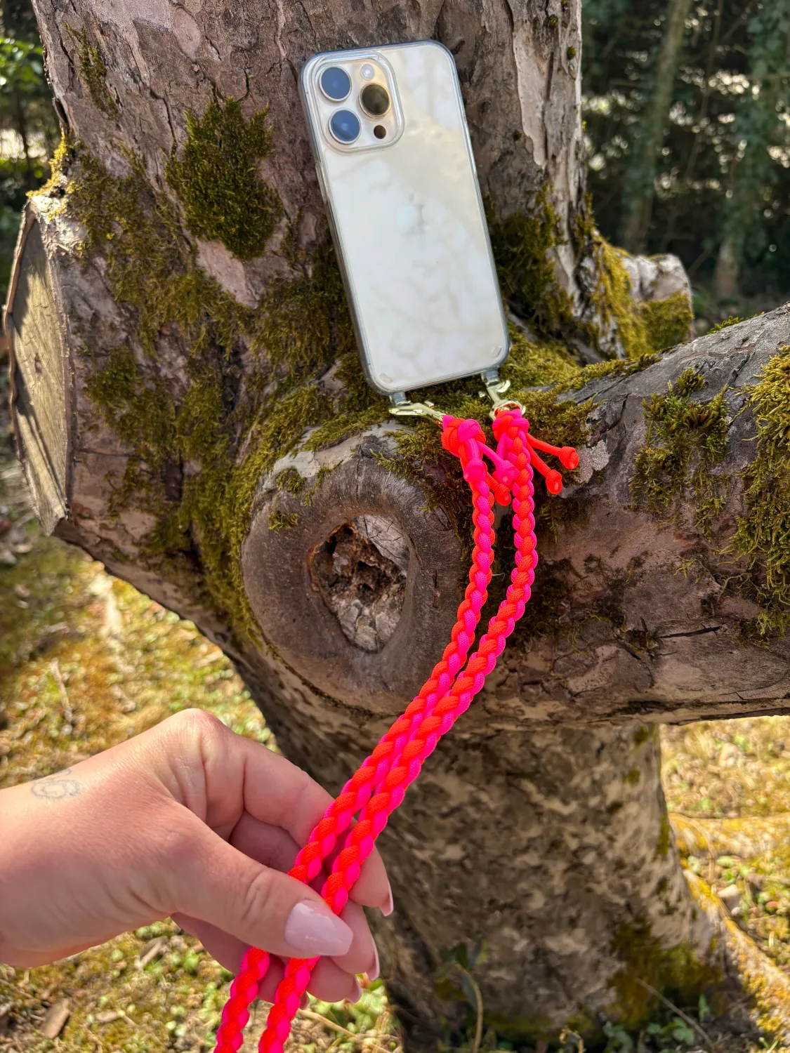 Handykette Neon Pink/Orange