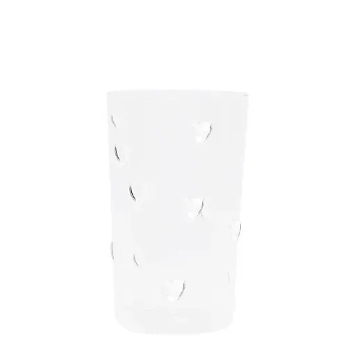 Bastion Collections Trinkglas 450ml Herzen relief