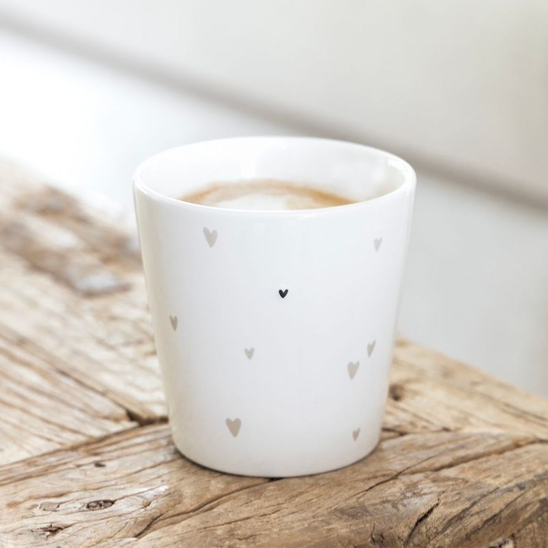 Bastion Collections Becher Herzen beige