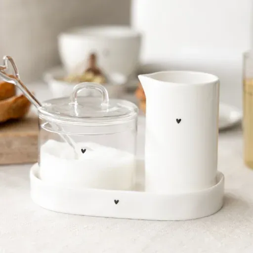 Bastion Collections Tablett oval L17cm weiß