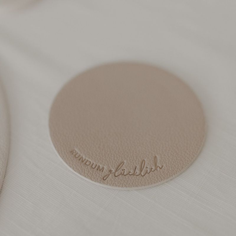 Wendbare Untersetzer Rundum glücklich 2er Set Creme