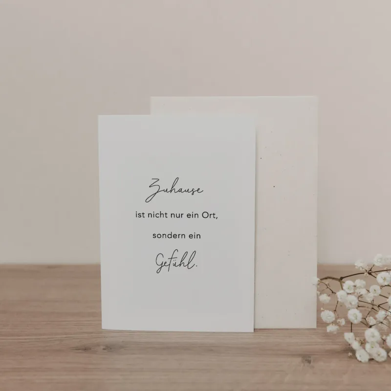 Klappkarte Zuhause