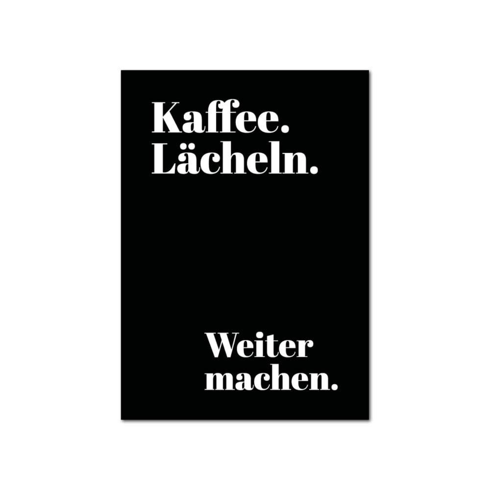 Postkarte | Kaffee. Lächeln. Weiter machen