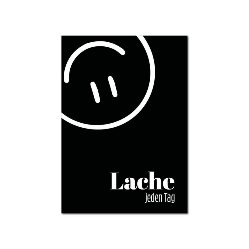 Postkarte | Lache jeden Tag