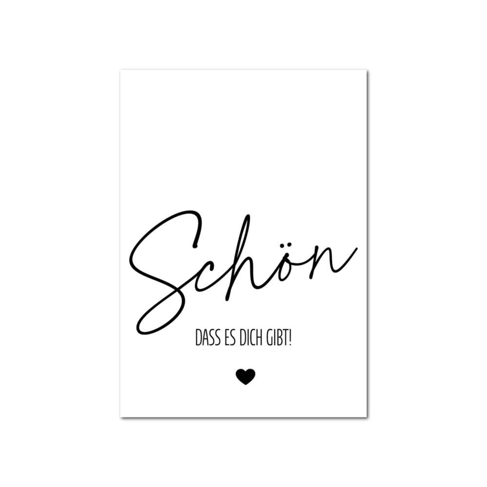 Postkarte | Schön dass es dich gibt