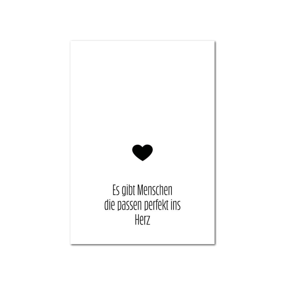 Postkarte | passen ins Herz