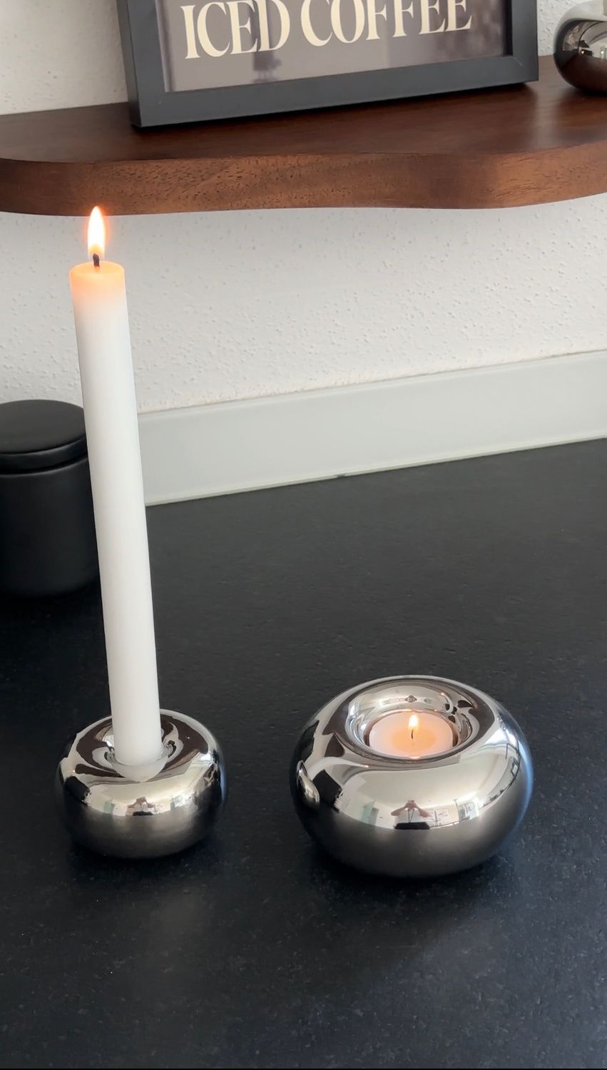 Kerzenständer Chromoptik