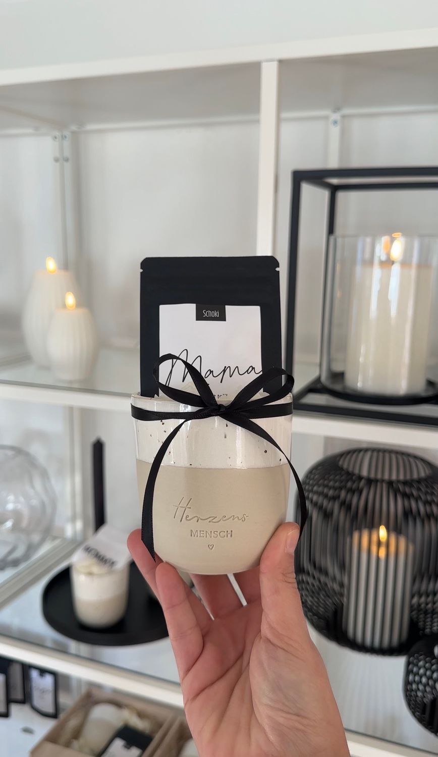 Becher Herzensmensch mit Schoki