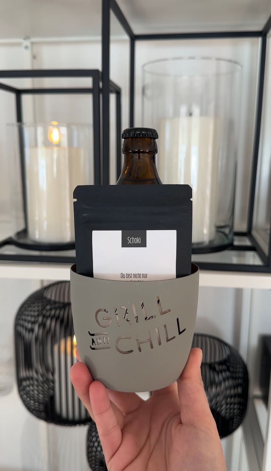 Teelicht mit Schoki und Bier