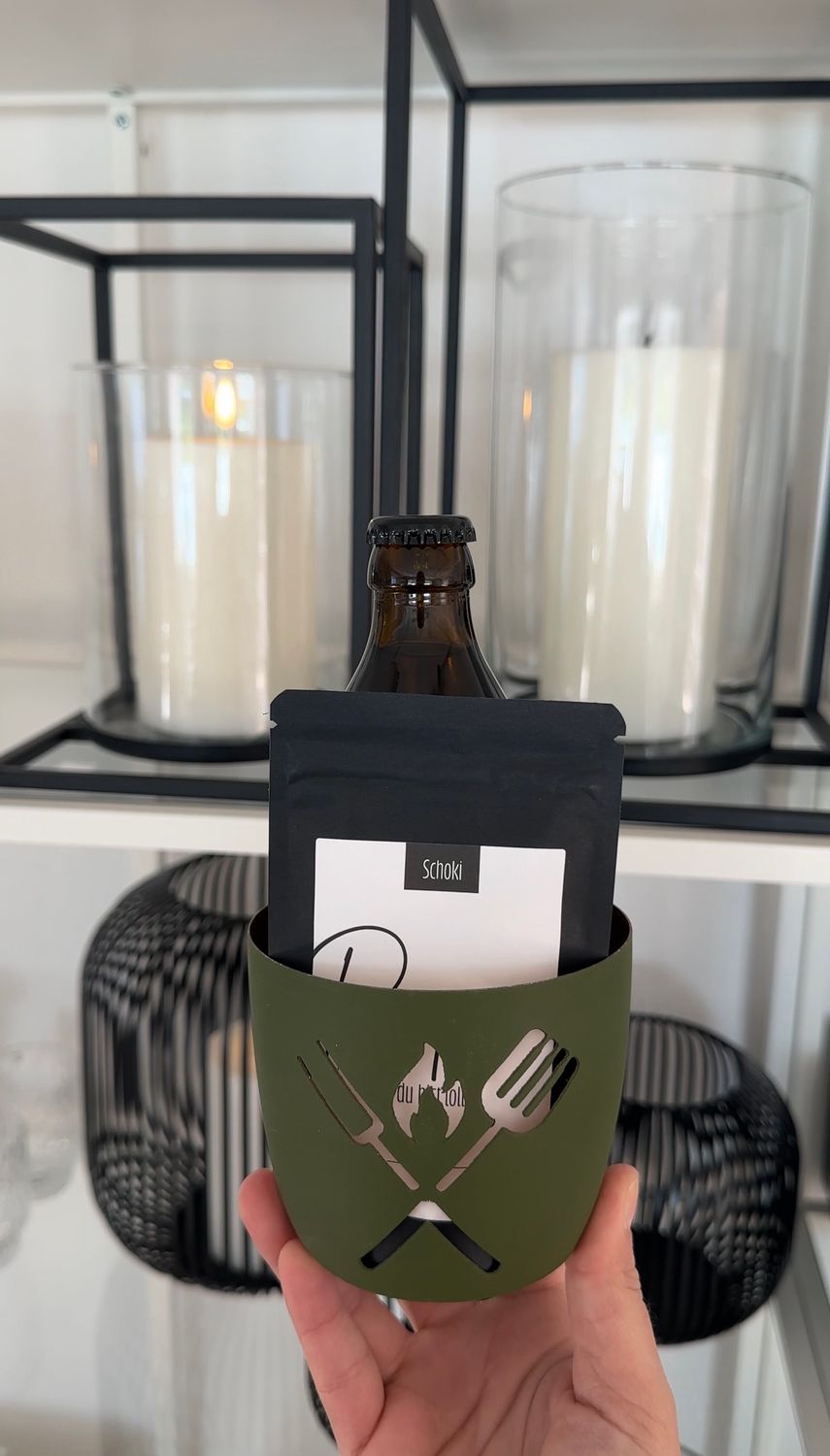 Teelicht mit Schoki und Bier