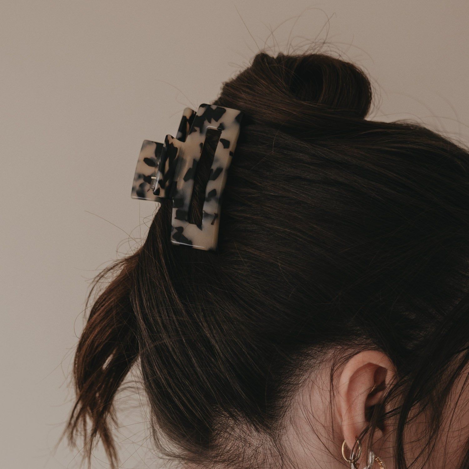 Haarspange eckig groß Leo