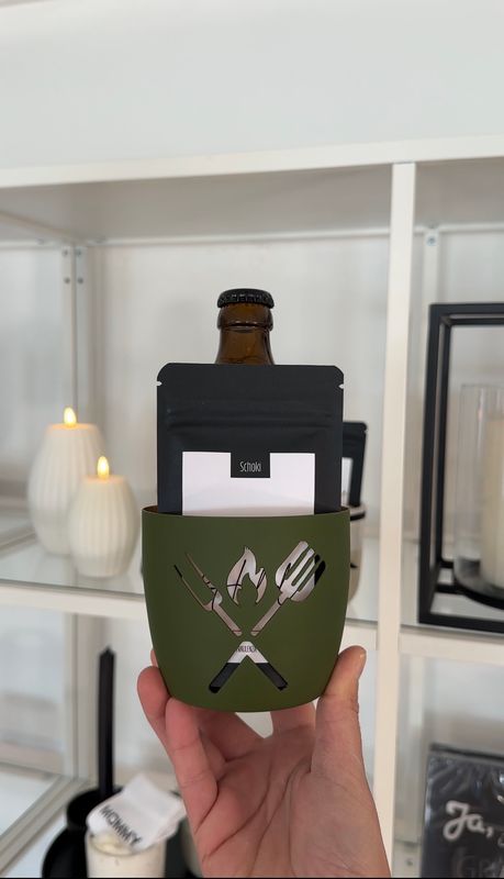 Teelicht mit Schoki und Bier