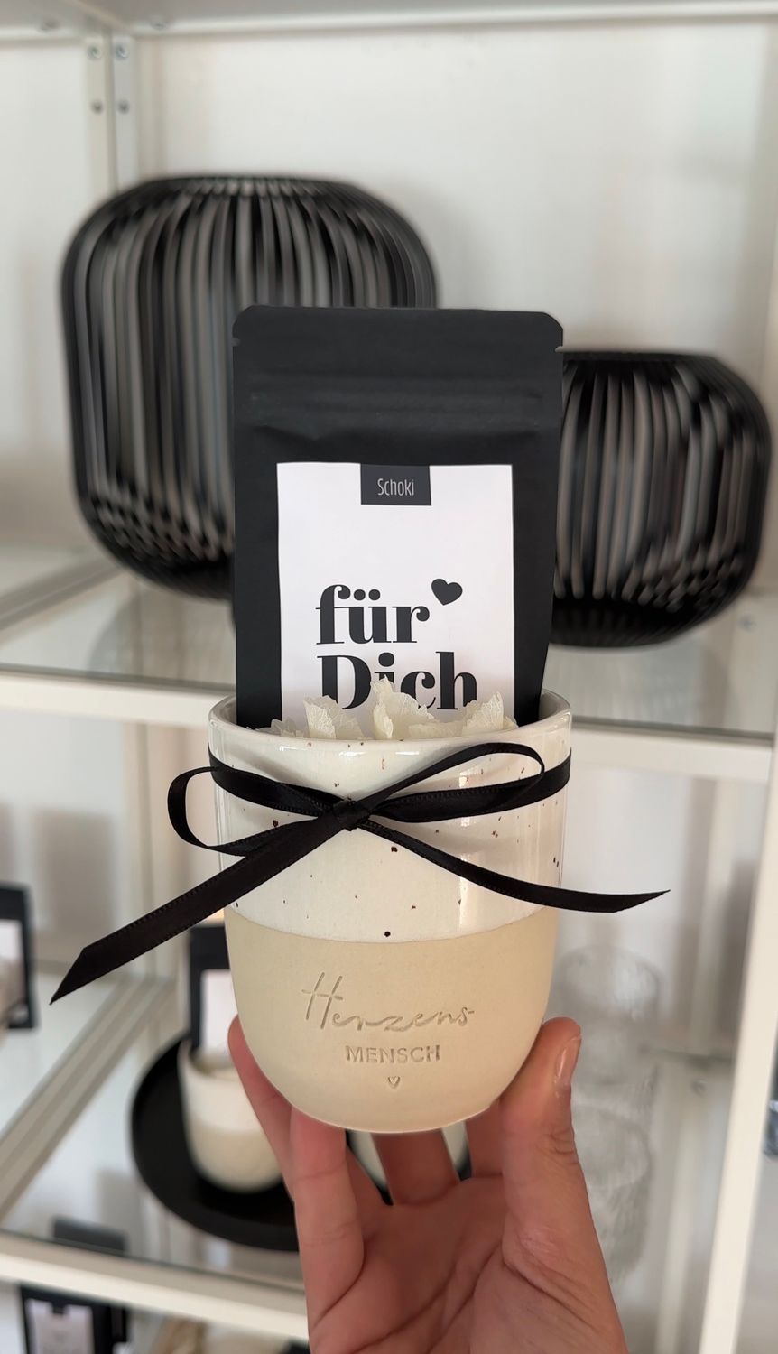Becher Herzensmensch mit Schoki