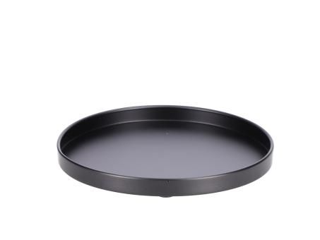 Tablett rund Metall schwarz