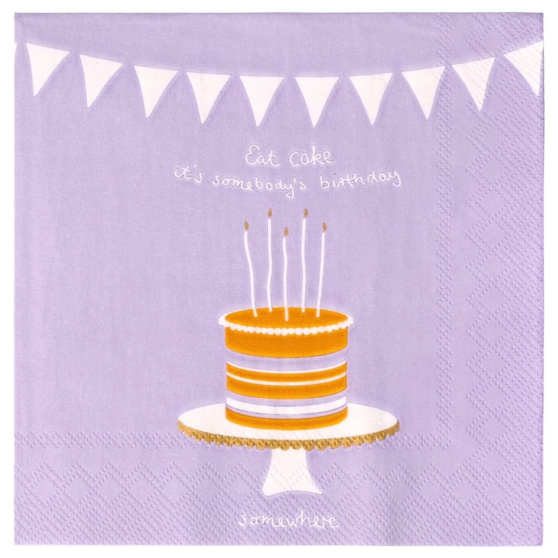 COCKTAILSERVIETTE "EAT CAKE"