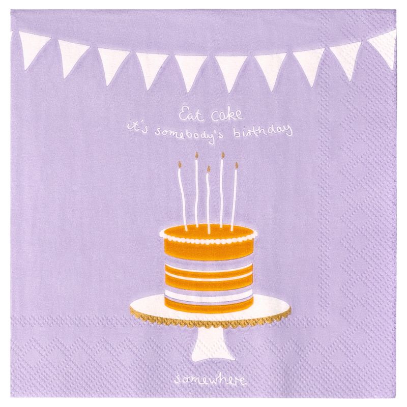 COCKTAILSERVIETTE "EAT CAKE"