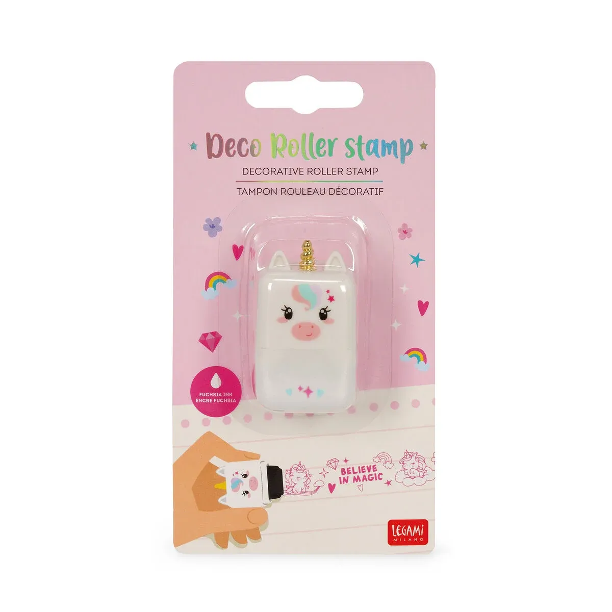 Deko-Rollstempel - Unicorn - Deco Roller Stamp
