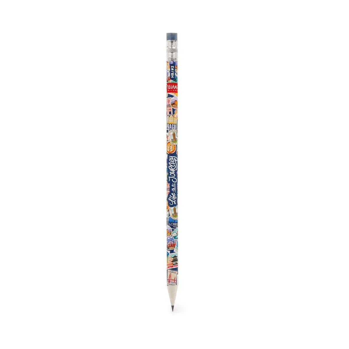 Bleistift aus Recyclingpapier - Travel Stickers