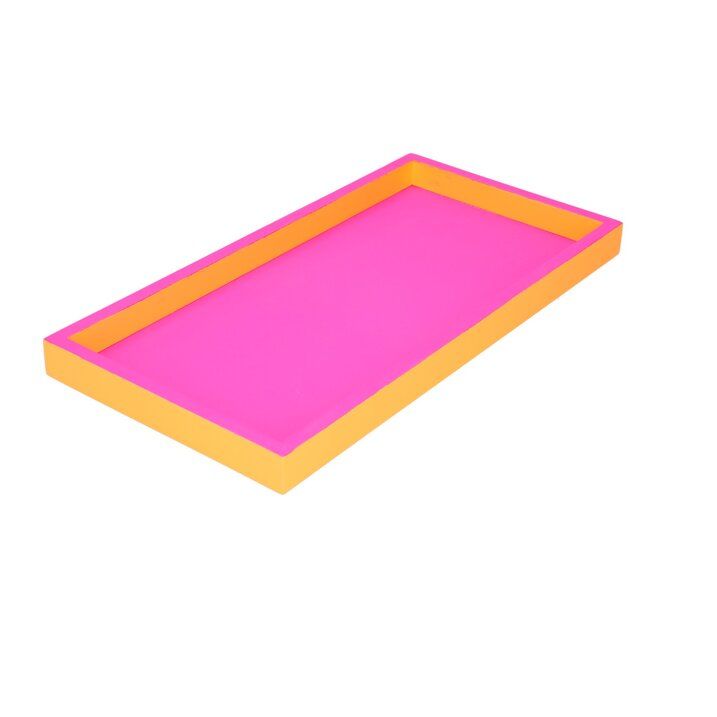 TABLETT RECHTECKIG 2 FARBIG: NEON PINK/ NEON ORANGE