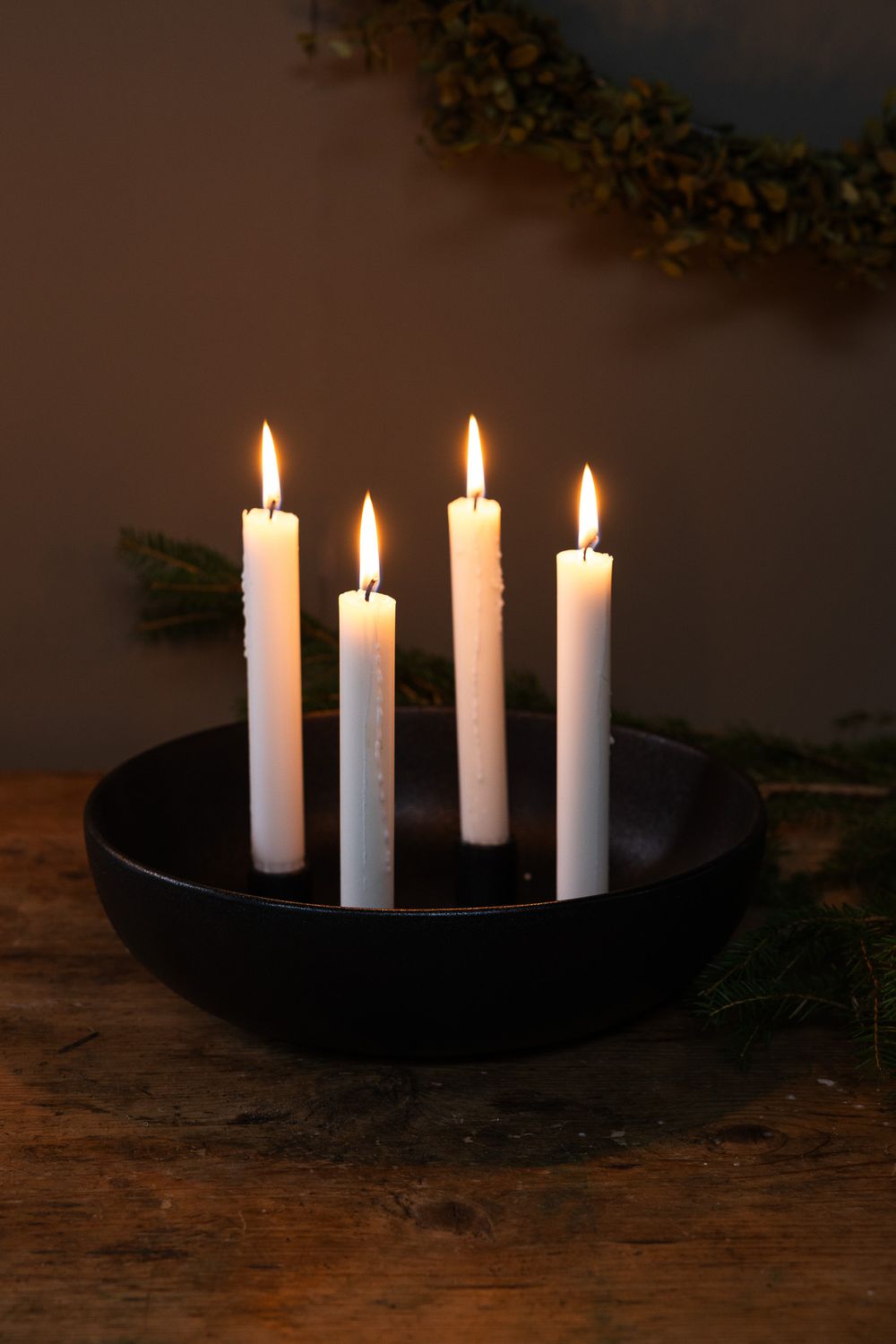 GRANHOLMEN XXL Glossy black candlestick