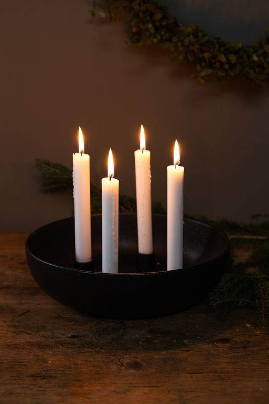 GRANHOLMEN XXL Glossy black candlestick