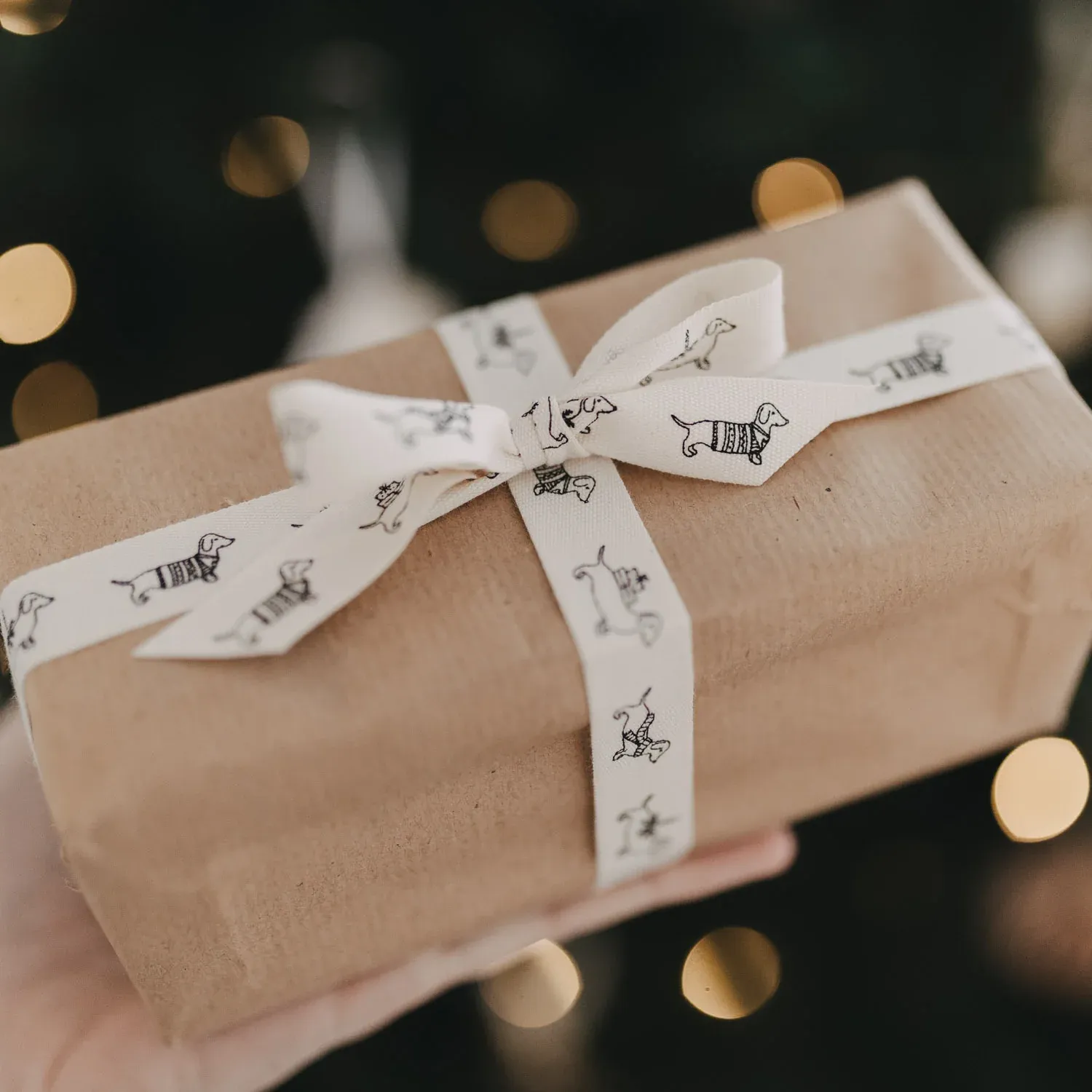 Geschenkband 5m Weihnachtsdackel
