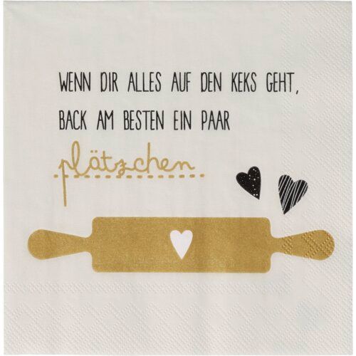 COCKTAILSERVIETTEN Wenn dir alles auf den Keks..