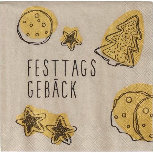 COCKTAILSERVIETTEN Festtagsgebäck