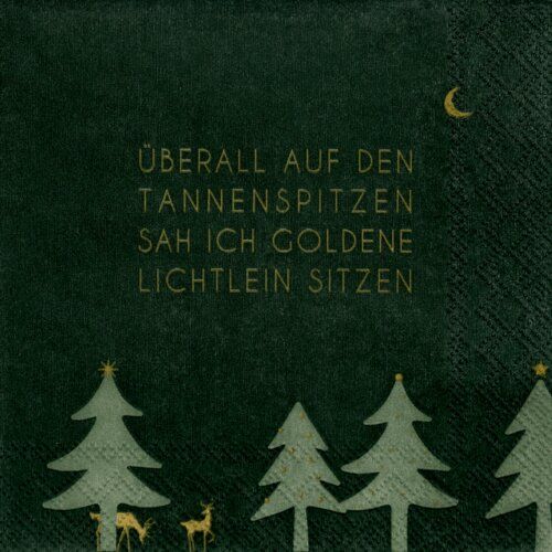 COCKTAILSERVIETTEN Überall auf den Tannenspitzen