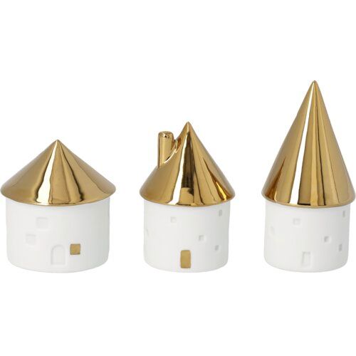 Minihäuschen Golddach - 3er Set