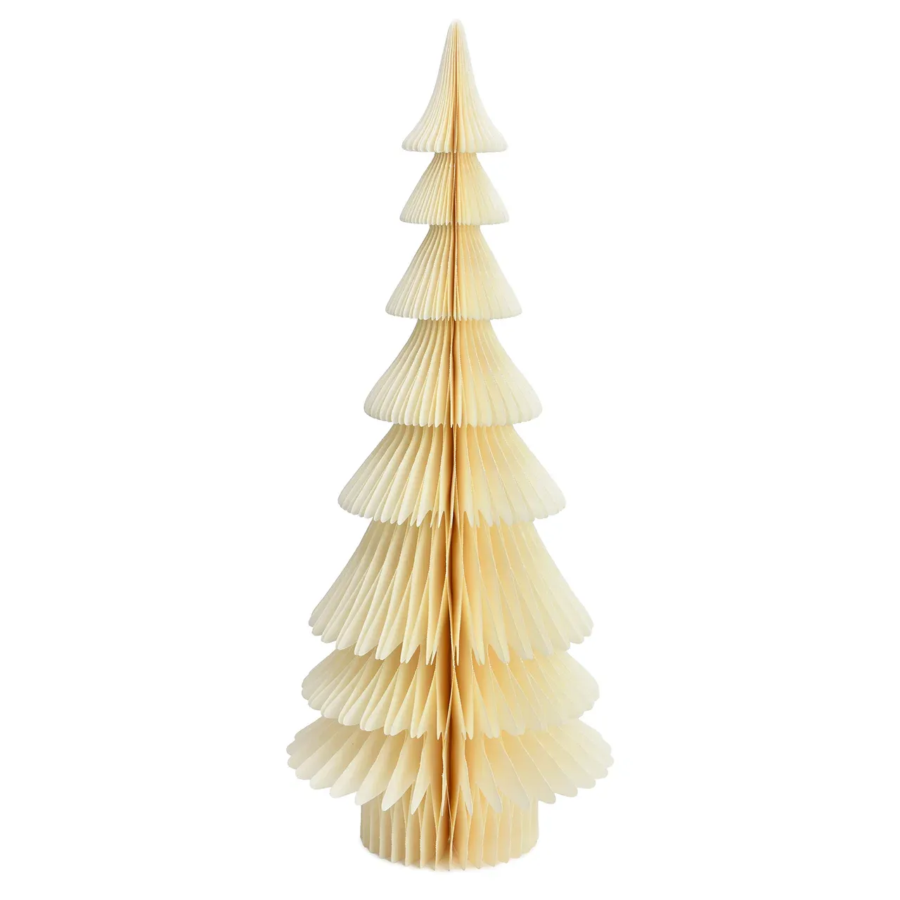 Tannenbaum aus Papier creme