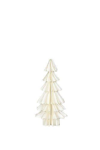 Papierbaum creme mit Goldrand