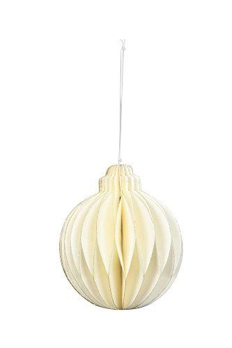 Papierkugel weiss-gold