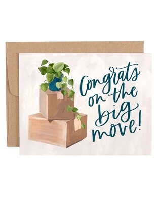 Congrats Moving Boxes Greeting Card