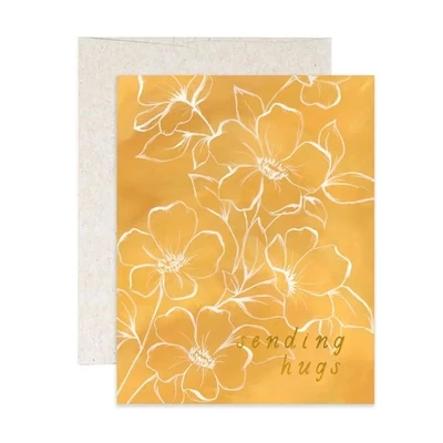 Golden Poppy Hugs Greeting Card