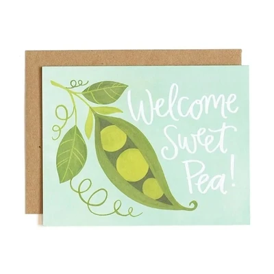 Sweet Pea Greeting Card