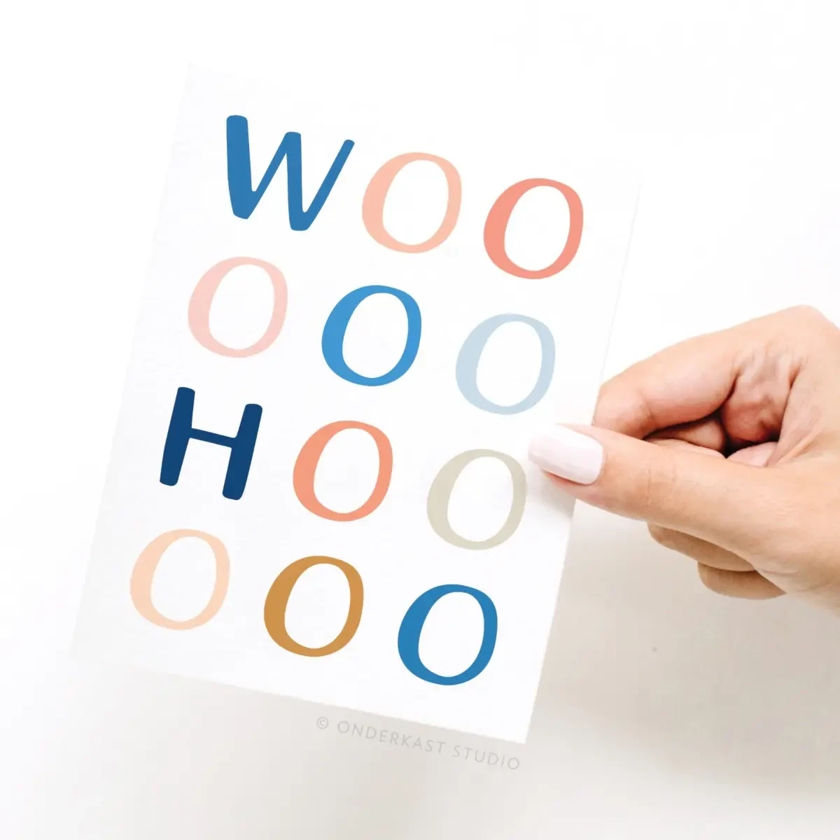 Woohoo Typography Greeting Card