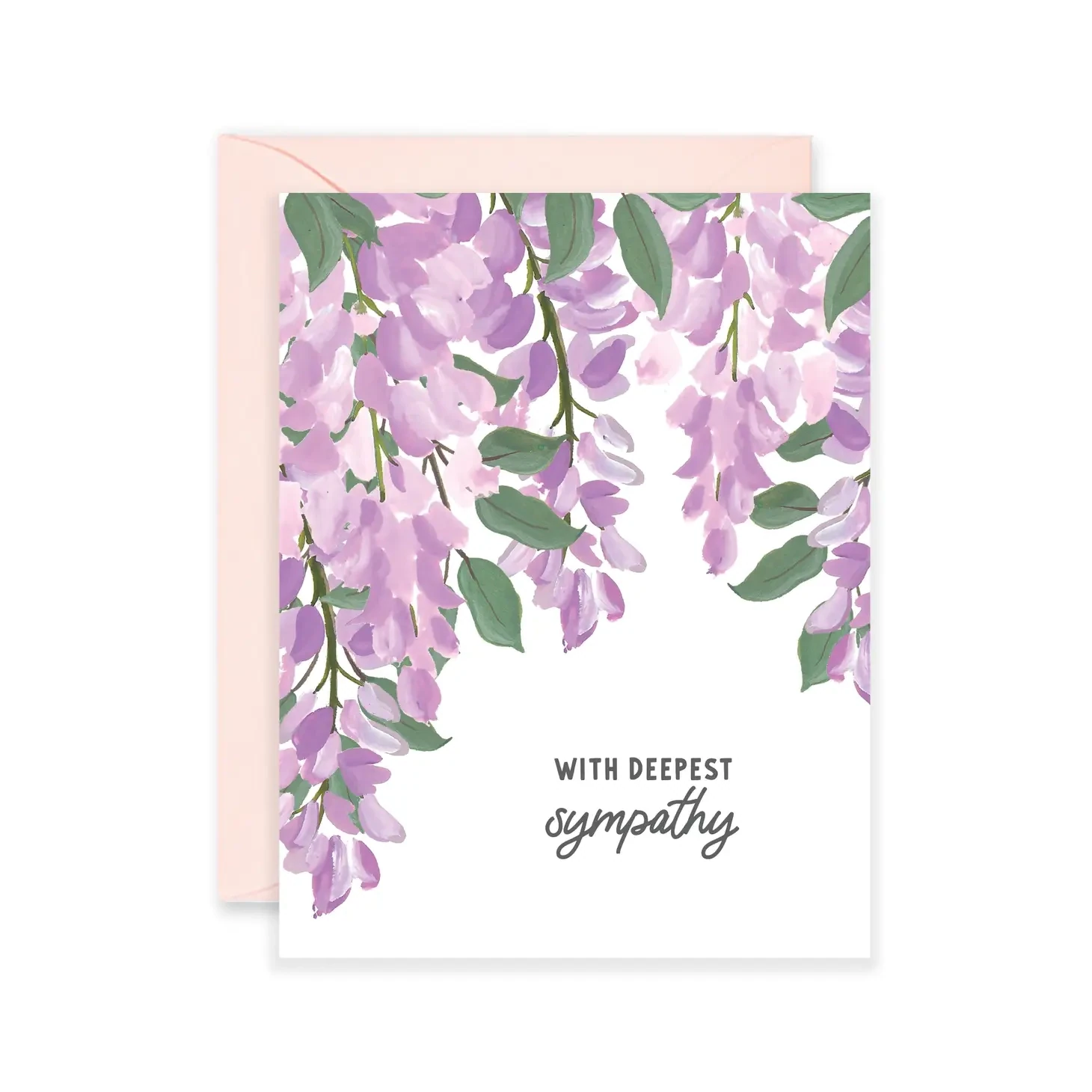 Wisteria With Deepest Sympathy Greeting Card