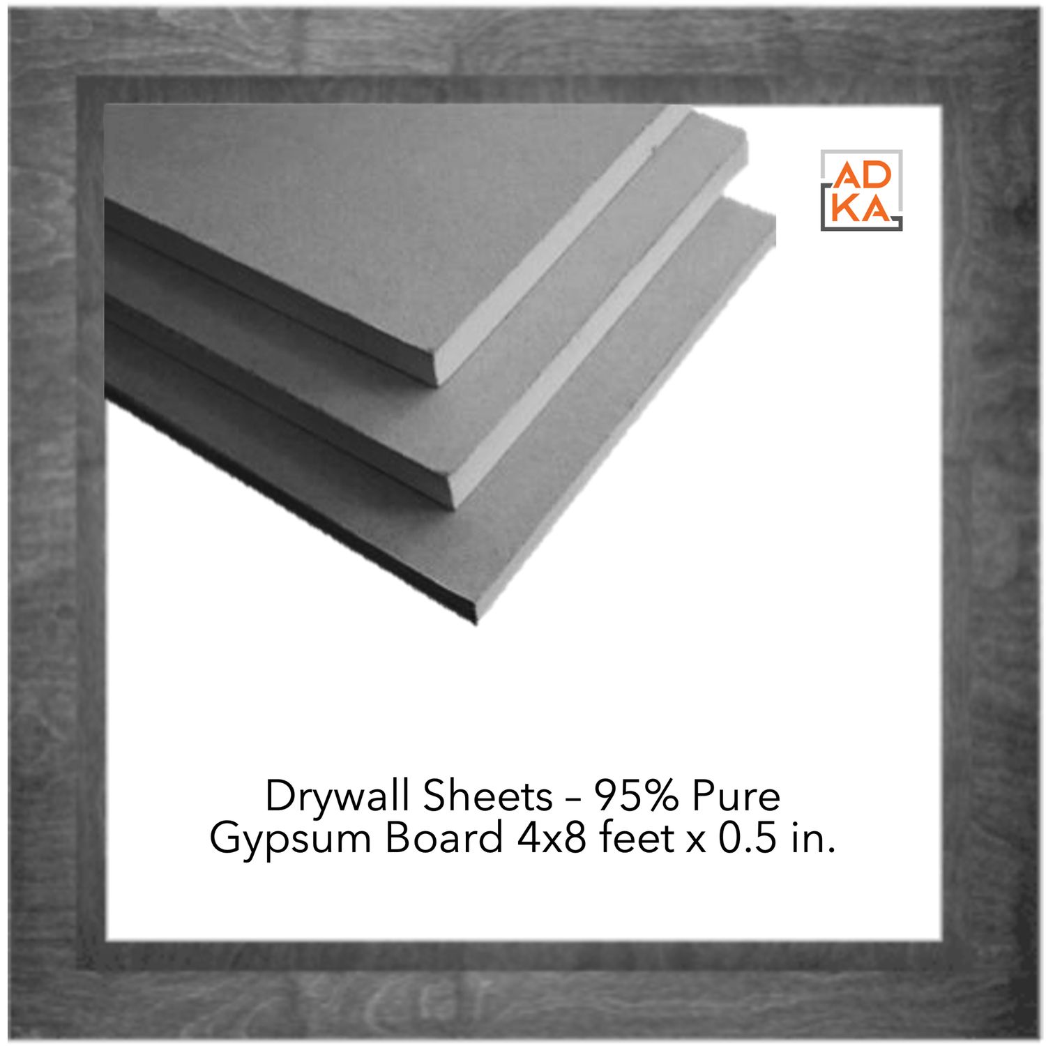 DKAKU Drywall Sheets – 95 Pure Gypsum Board 4x8 feet x 0.5 in