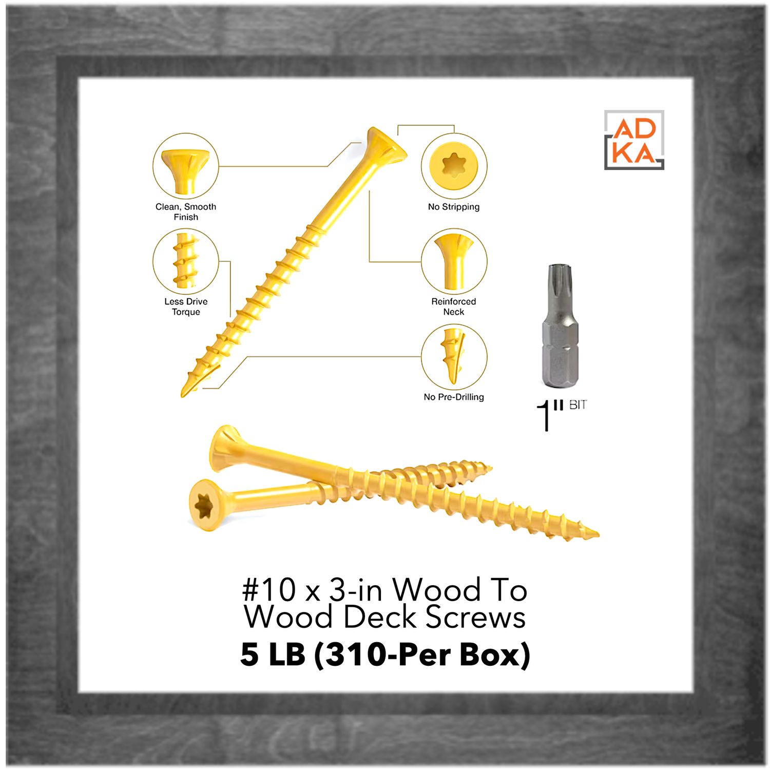 DKAKU #10 x 3-in Wood To Wood Deck Screws 5 LB (310-Per Box)