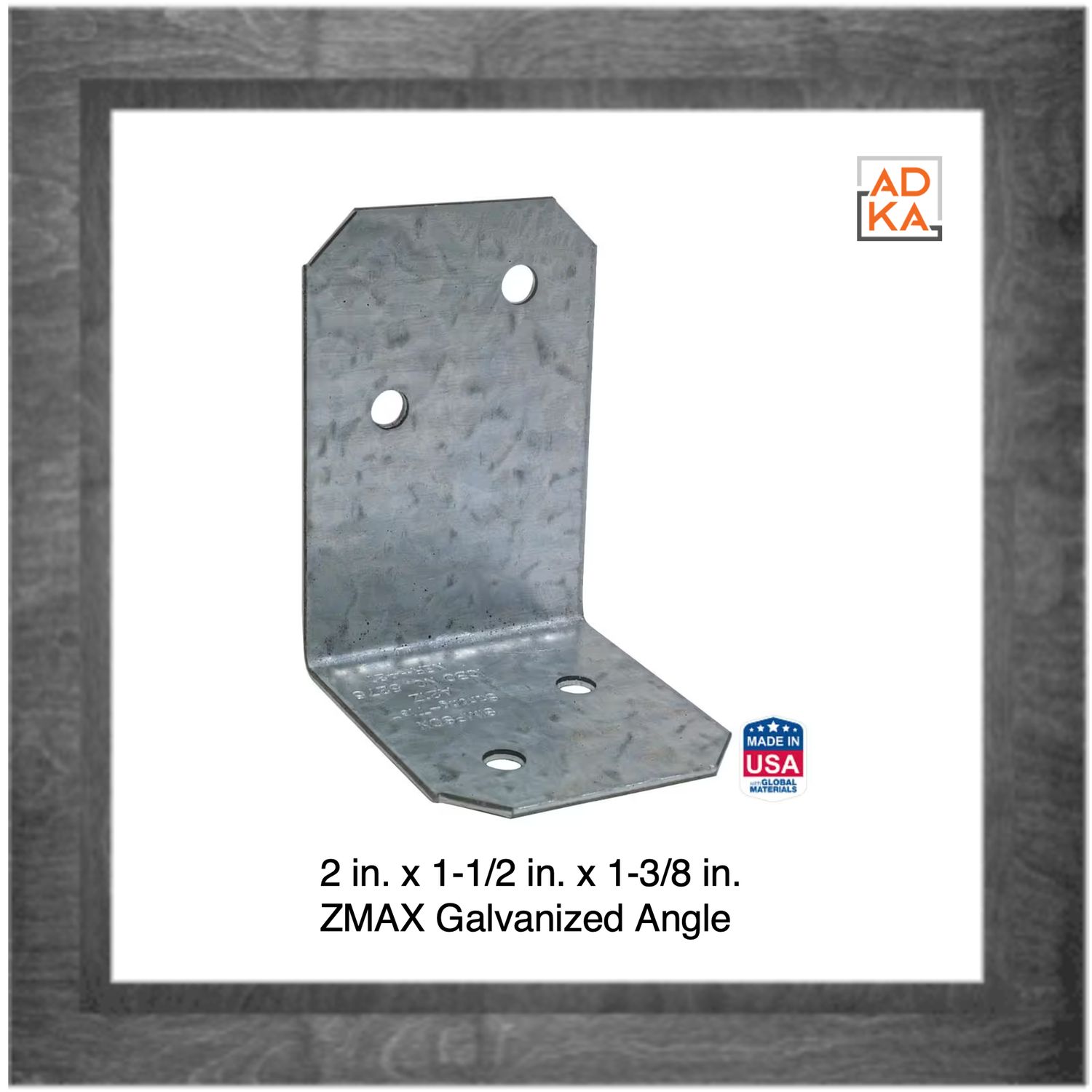 2 in. x 1-1/2 in. x 1-3/8 in. ZMAX Galvanized Angle