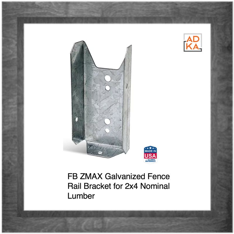 FB ZMAX Galvanized Fence Rail Bracket for 2x4 Nominal Lumber