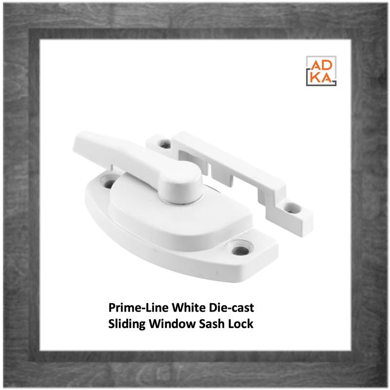 Prime-Line White Die-cast Sliding Window Sash Lock