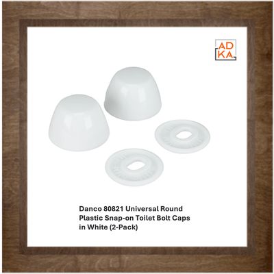 Danco 80821 Universal Round Plastic Snap-on Toilet Bolt Caps in White (2-Pack)