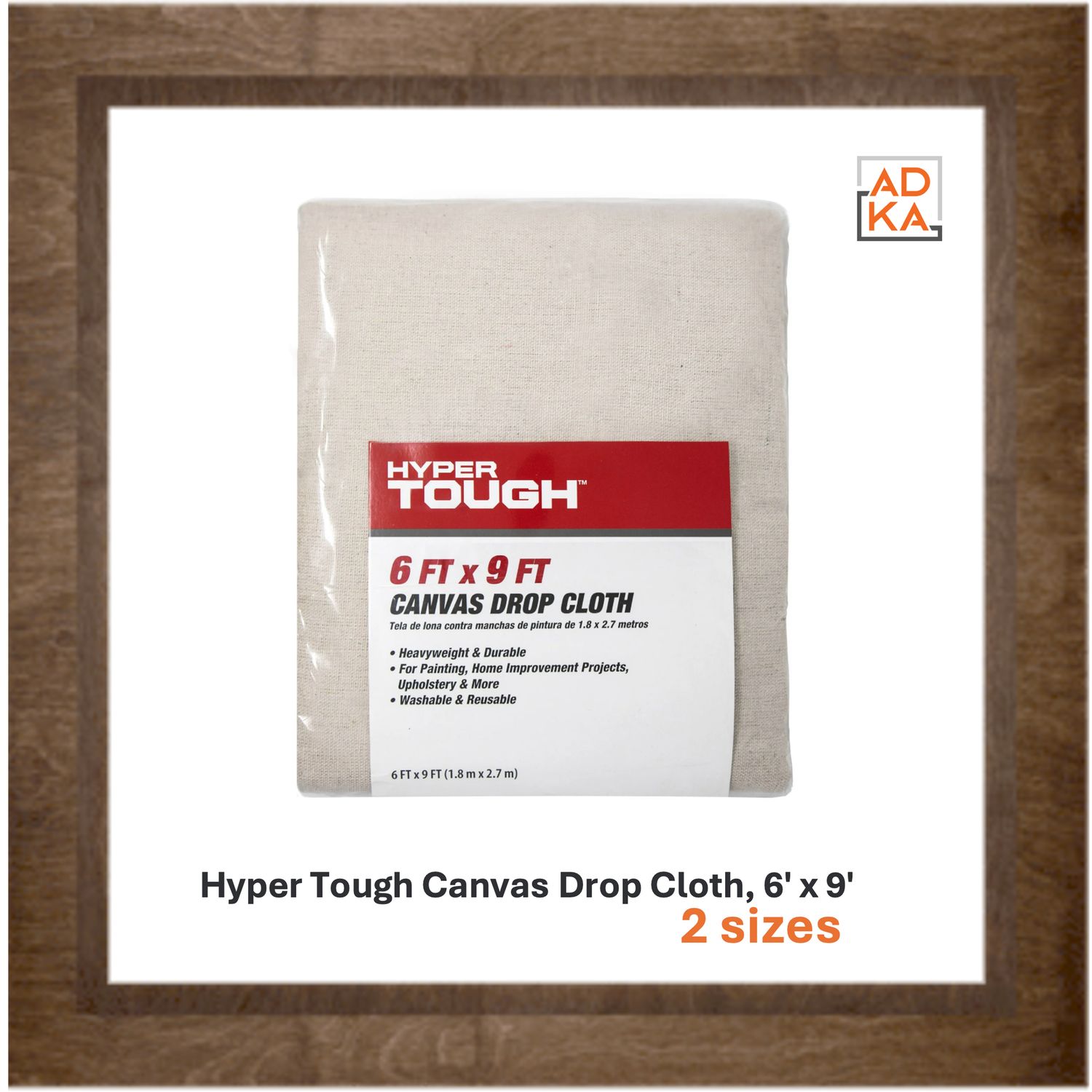 Hyper Tough Canvas Drop Cloth, 6' x 9'