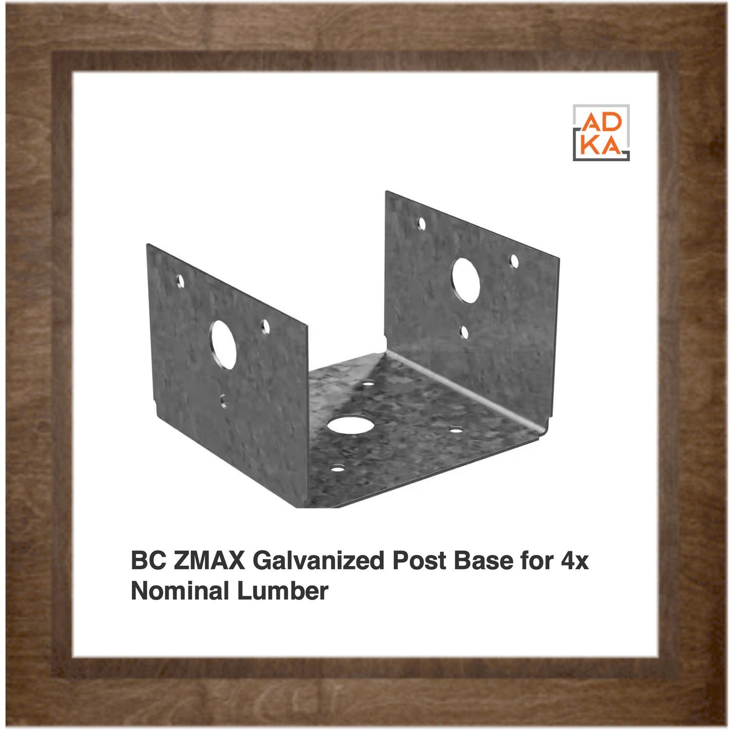 BC ZMAX Galvanized Post Base for 4x Nominal Lumber