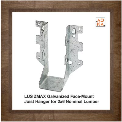 LUS ZMAX Galvanized Face-Mount Joist Hanger for 2x6 Nominal Lumber