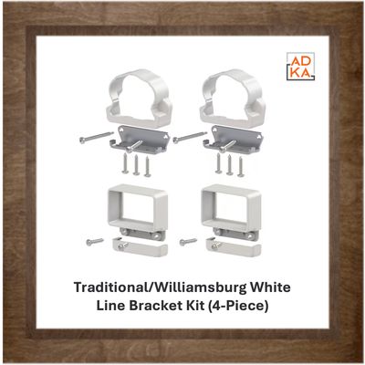 Traditional/Williamsburg White Line Bracket Kit (4-Piece)