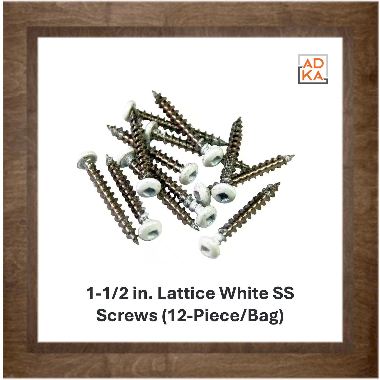 1-1/2 in. Lattice White SS Screws (12-Piece/Bag)